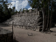 Mayan Ball Court at Coba - coba mayan ruins,coba mayan temple,mayan temple pictures,mayan ruins photos